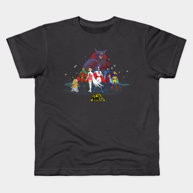 Battle of the Planets - Group Kids T-Shirt by Chewbaccadoll